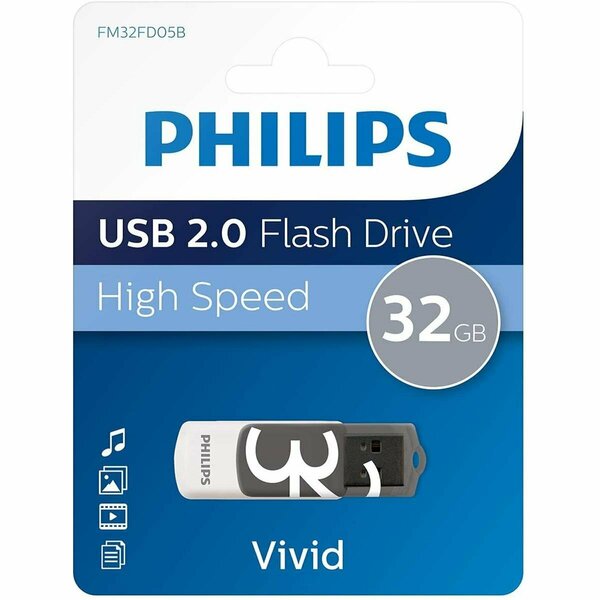 Signify 32GB USB Flash Drive 2.0 Vivid - Grey PH96360